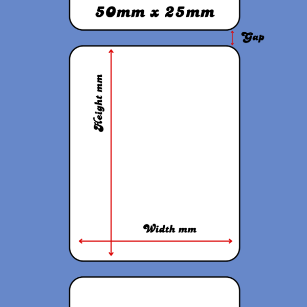 Blank Rectangle 50mm x 25mm Matt Inkjet